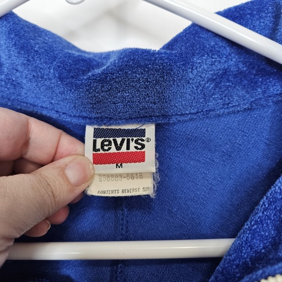 Levi's 1980's Vintage National Sports Festival Terry Track Jacket Blue Medium - Picture 3 of 8